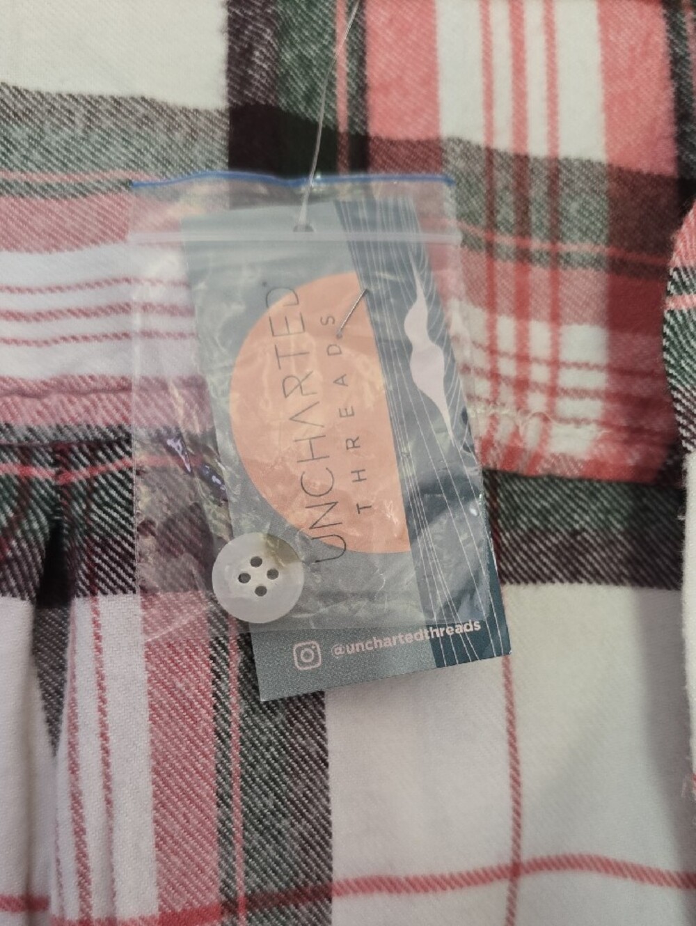 NWT Women's Super Soft Plaid Hoodie. Pink/gray. Cotton/viscose Blend. Large. - Picture 7 of 7